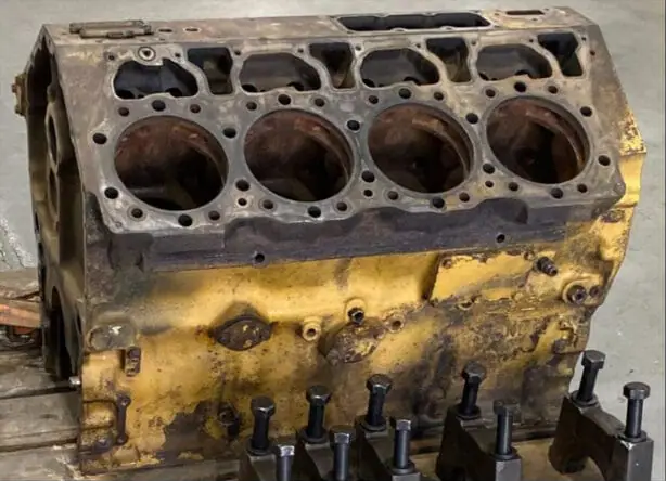 Engine parts washing before using Apollo Cleaning chemicals EziClean and EziBoost
